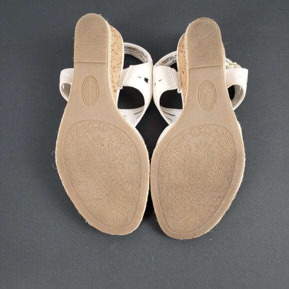 Croft & Barrow Sandals Sz 7 Womens 2.5" Cork Heel Adjustable Shoes Wedge - Picture 9 of 14